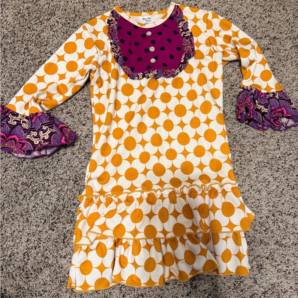 Polka Dot and Ruffle Kids Casual Dress
